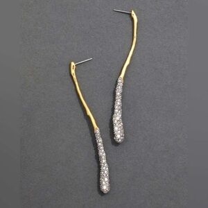 Alexis Bittar Gold and Silver Crystal Earrings